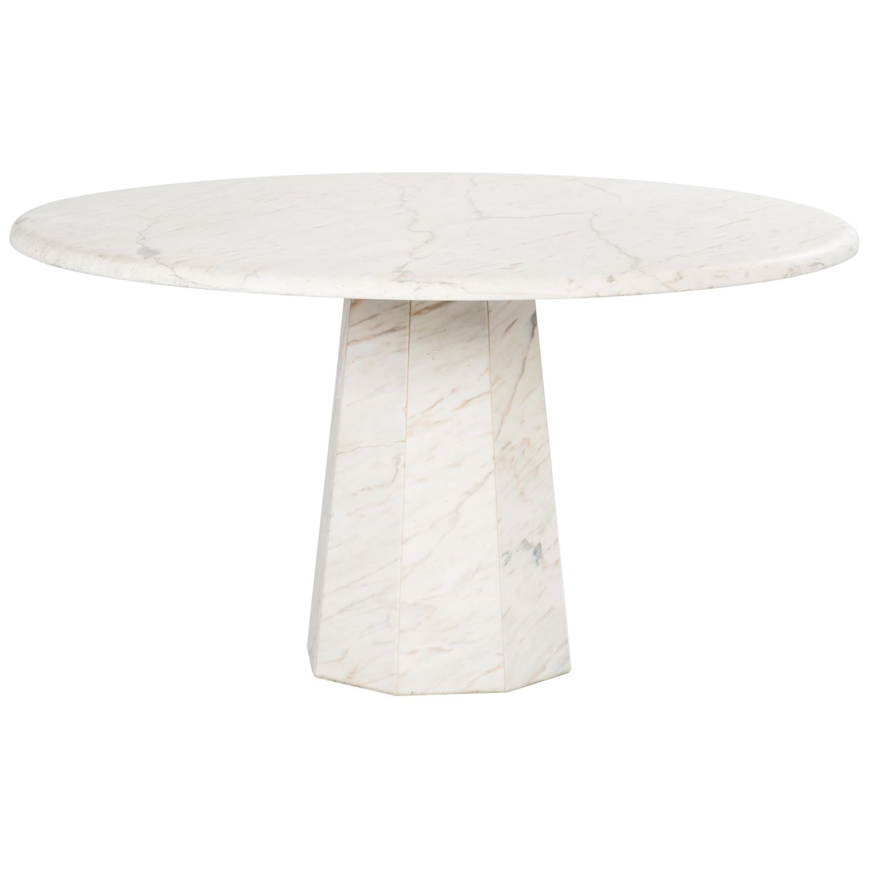 Chic Italian Marble Dining Table, 1970s