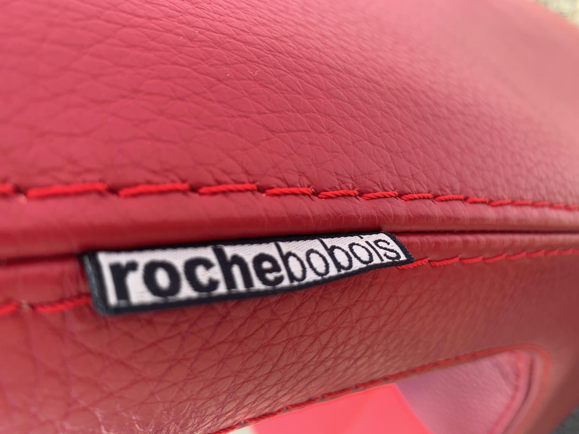 Contemporary Chic Italian Roche Bobois Rasberry Leather Swivel Club Chair