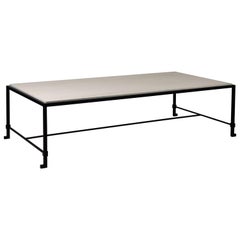 Chic Large 'Diagramme' Limestone Coffee Table by Design Frères
