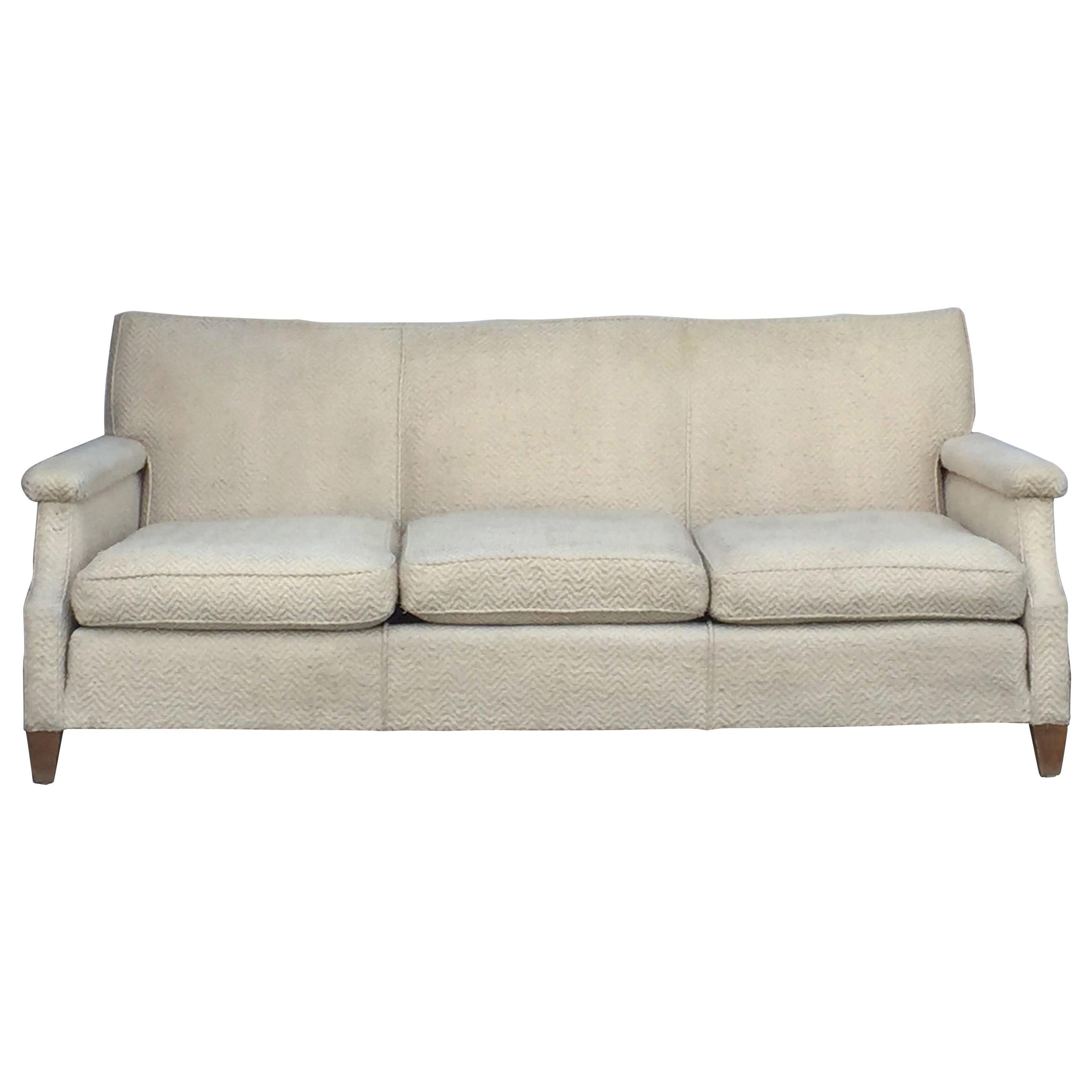 Chic Large French 1950s Sofa by Maison Leleu For Sale