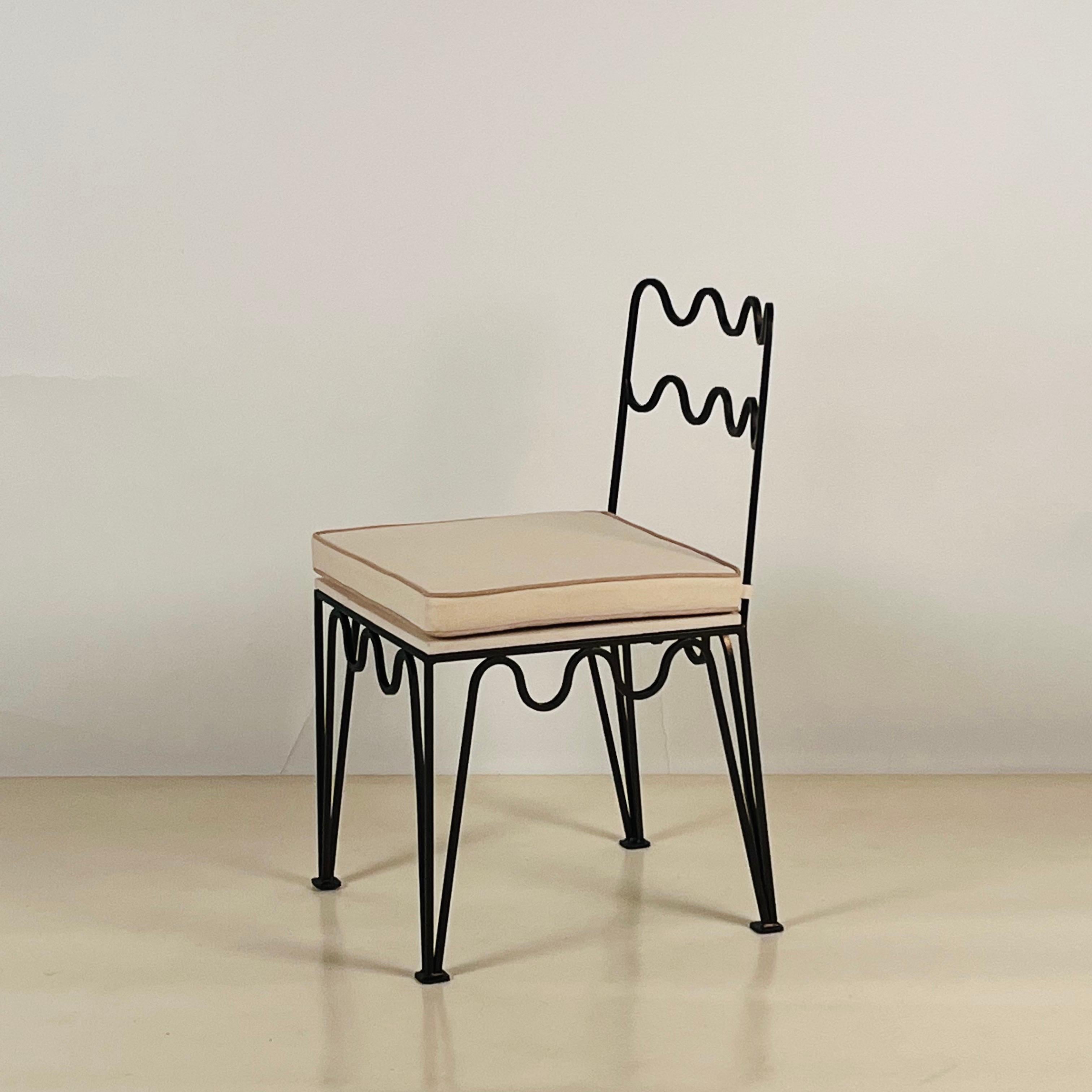 Moderne Chaise d'appoint 'Méandre' en bronze par Design Frères en vente