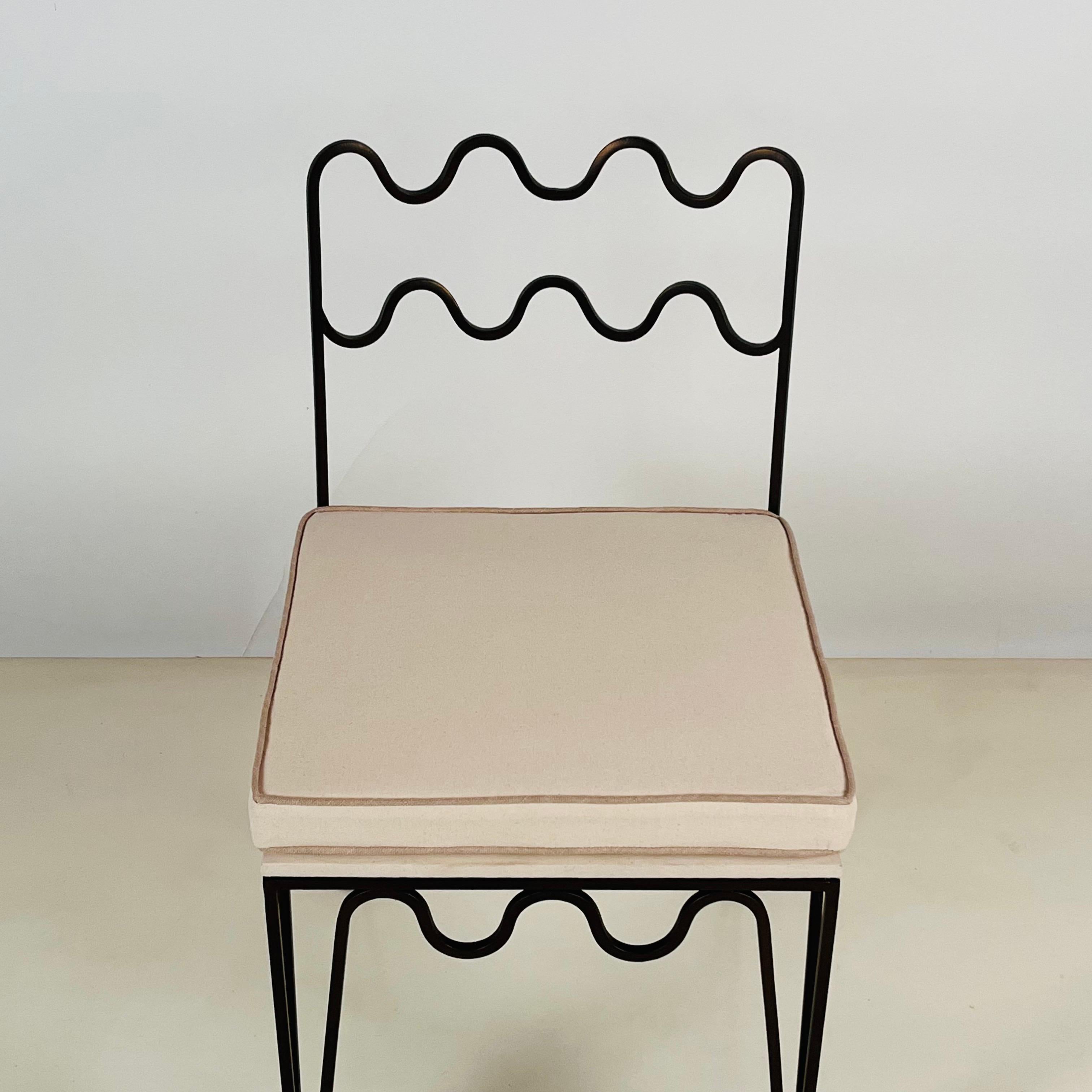Peint Chaise d'appoint 'Méandre' en bronze par Design Frères en vente