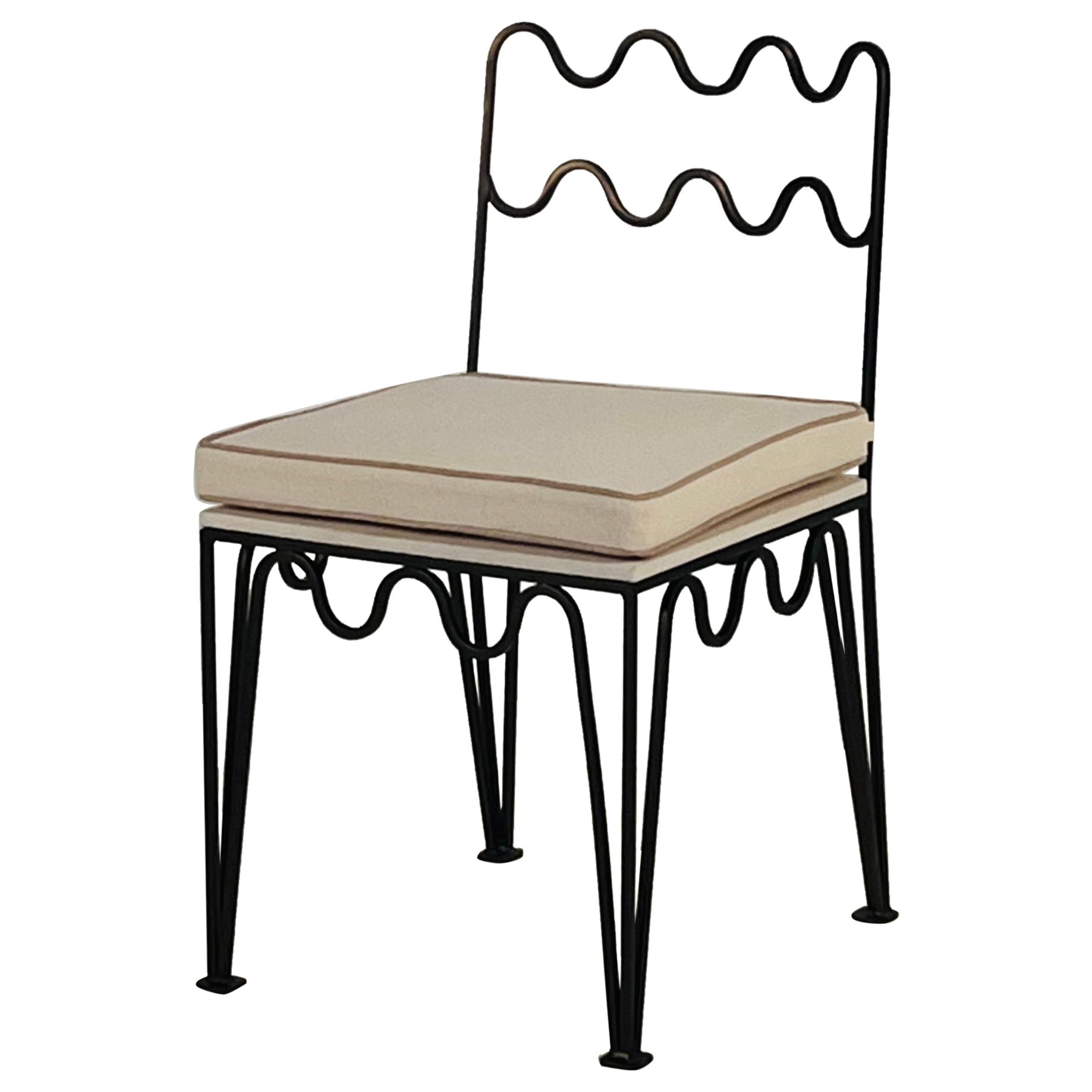 Schicker 'Méandre' Bronze Beistellstuhl von Design Frères