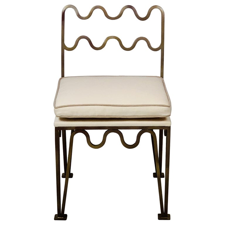 Chic 'Méandre' Side Chair by Design Frères For Sale