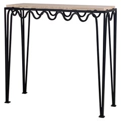 Console chic en travertin 'Méandre' par Design Frères