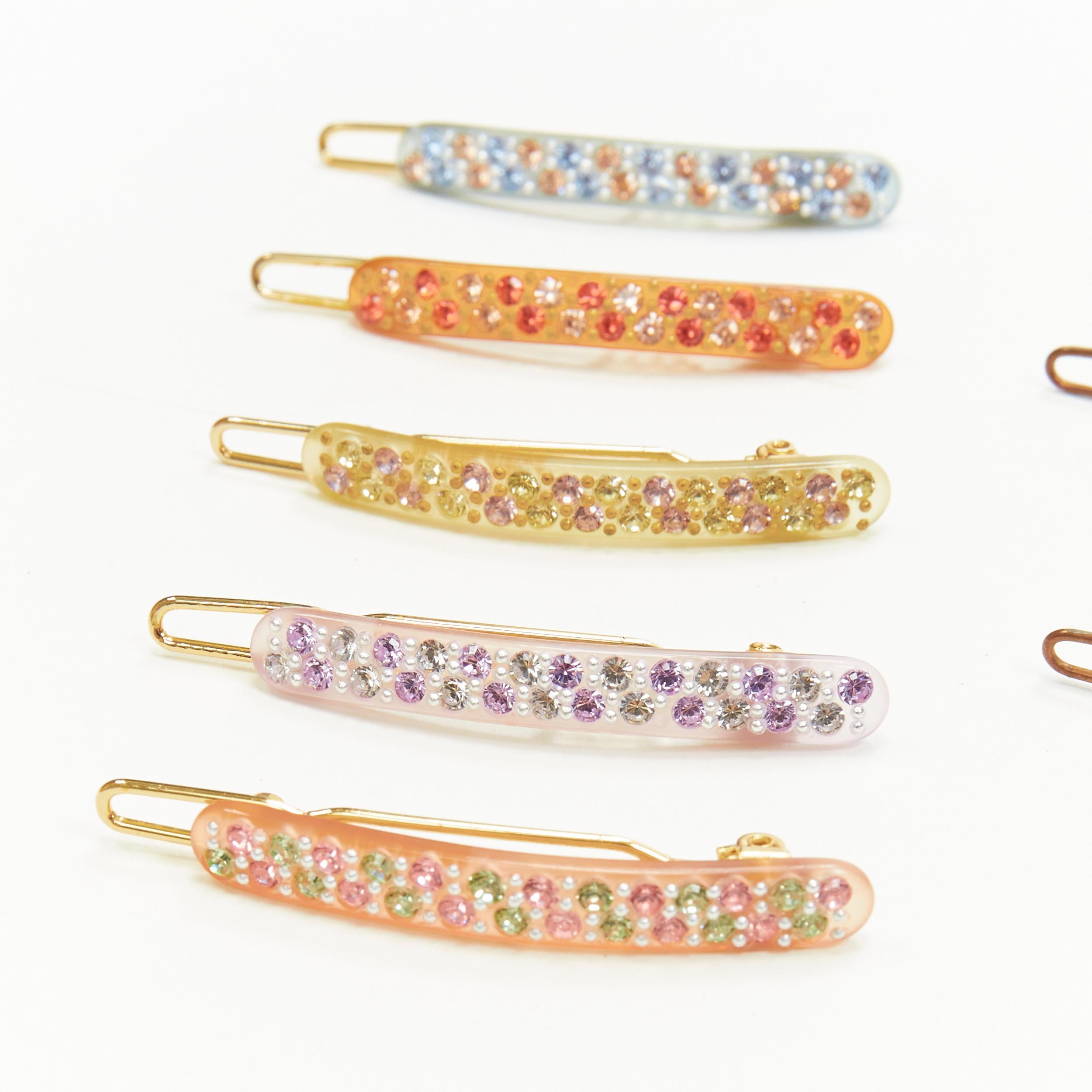 CHIC & MODE Alexandre Zouari colourful crystal birthday cake gifts hair clips X3
Reference: ANWU/A00258
Brand: Chic and Mode
Designer: Alexandre Zouari
Material: Plastic, Metal
Color: Multicolour
Closure: Clip On
Extra Details: All clips: ~5cm.
Made