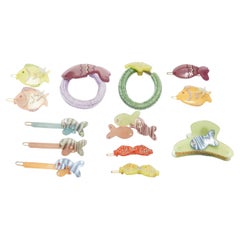 CHIC & MODE Alexandre Zouari crystal fish hair clamp clip tie X13