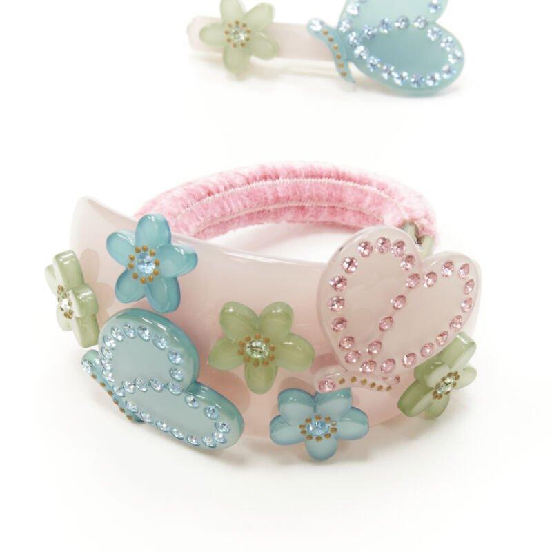 Beige CHIC & MODE Alexandre Zouari cristaux floral papillon barrette attache cheveux X3 en vente