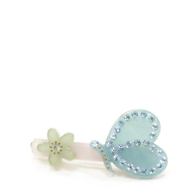 CHIC & MODE Alexandre Zouari cristaux floral papillon barrette attache cheveux X3 Pour femmes en vente