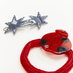 CHIC & MODE Alexandre Zouari coccinelle cochonnet étoile nuage pince à cheveux X4