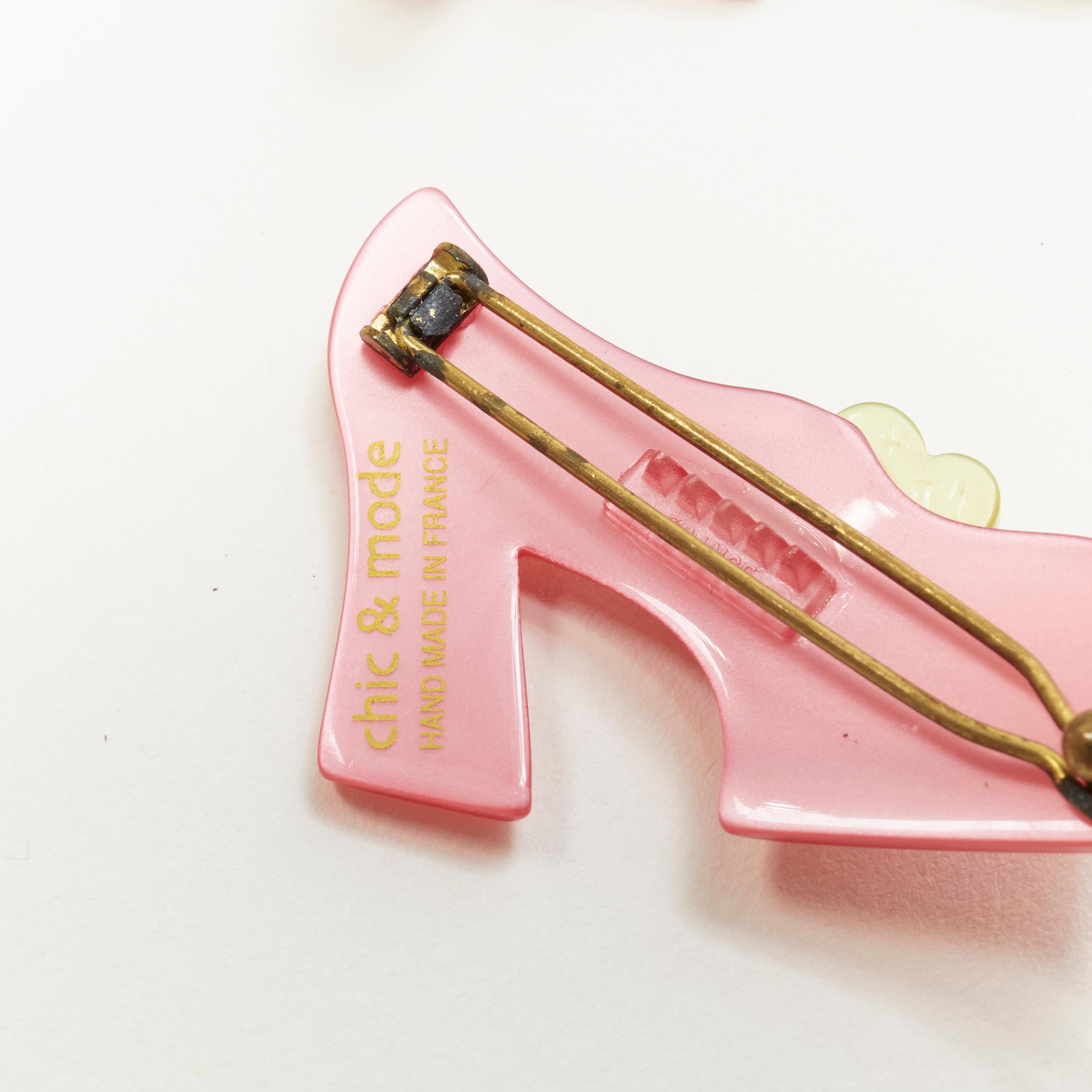 Women's CHIC & MODE Alexandre Zouari LOT OF 3 pink ballerina shoes hair clip For Sale