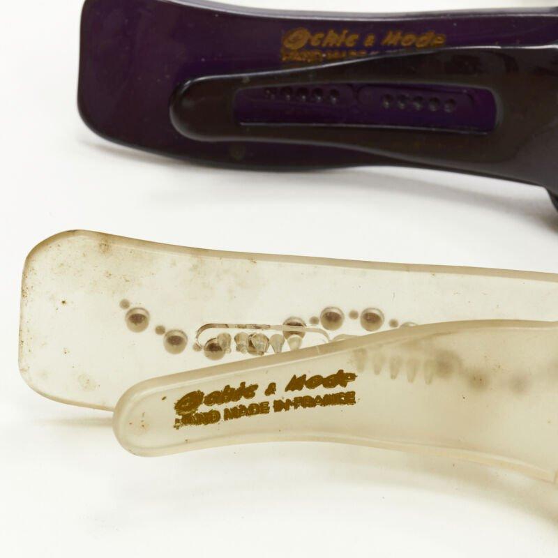 CHIC & MODE Alexandre Zouari LOTTO DI 6 fermagli per capelli in plastica impreziositi da cristalli in vendita 1