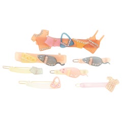 CHIC & MODE Alexandre Zouari pastel lingerie mouse cheese acrylic hair clips X7