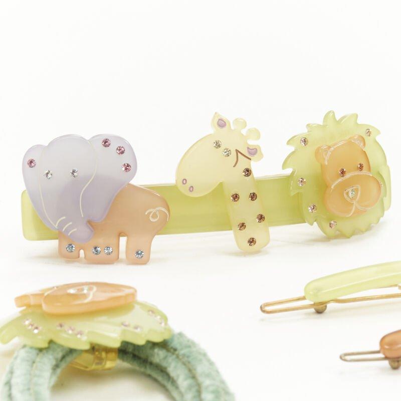 Beige CHIC & MODE Alexandre Zouari Safari elefante giraffa leone fermaglio per capelli in vendita