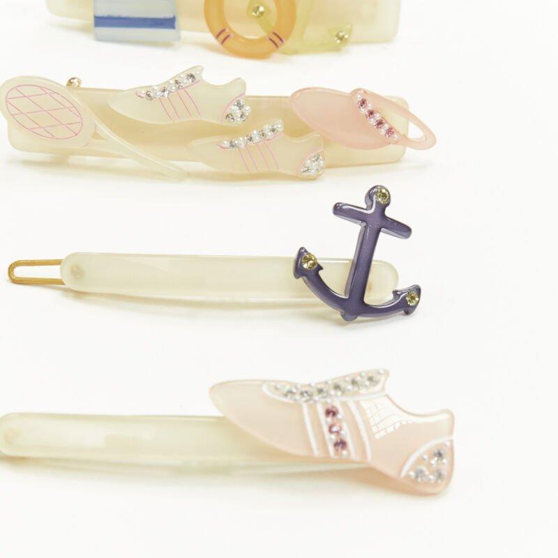 Beige CHIC & MODE Alexandre Zouari sailor nautical tennis hair clip X4 For Sale