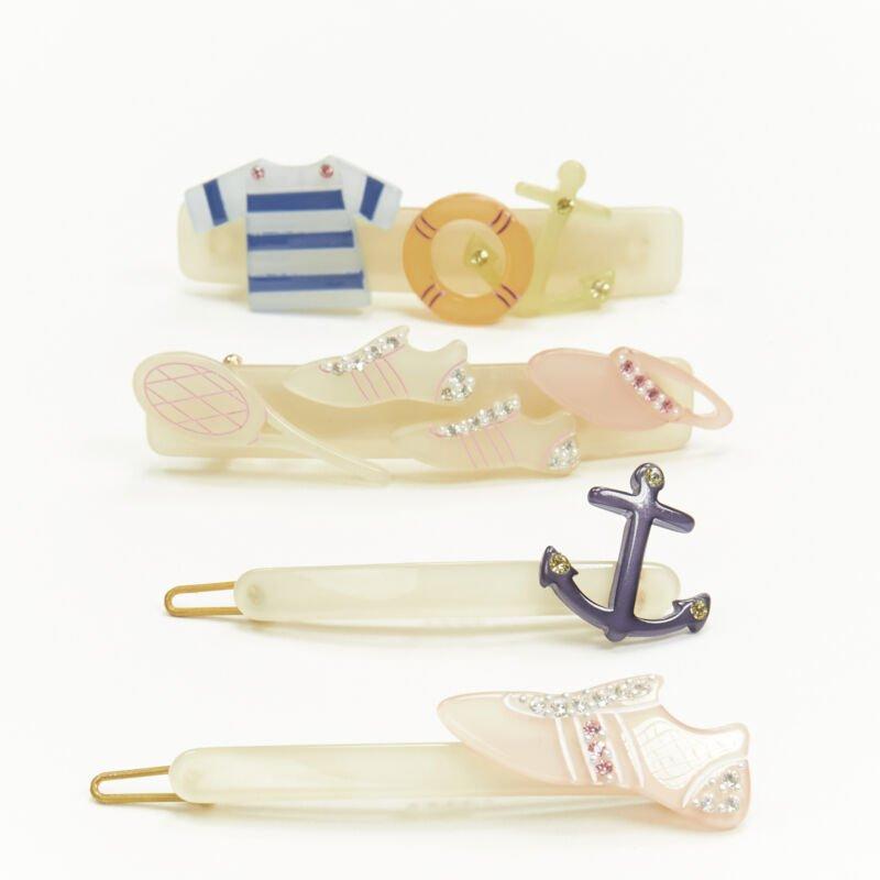 CHIC & MODE Alexandre Zouari sailor nautical tennis hair clip X4 1