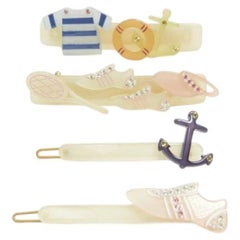 CHIC & MODE Alexandre Zouari fermaglio per capelli marinaio tennis X4