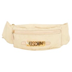 Chic Moschino 1990's Vintage Beige Waist Belt - Fanny Pack Bum Bag