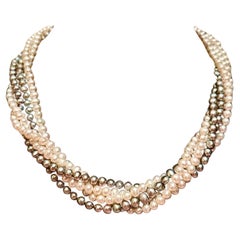 Collana chic con perle a più fili