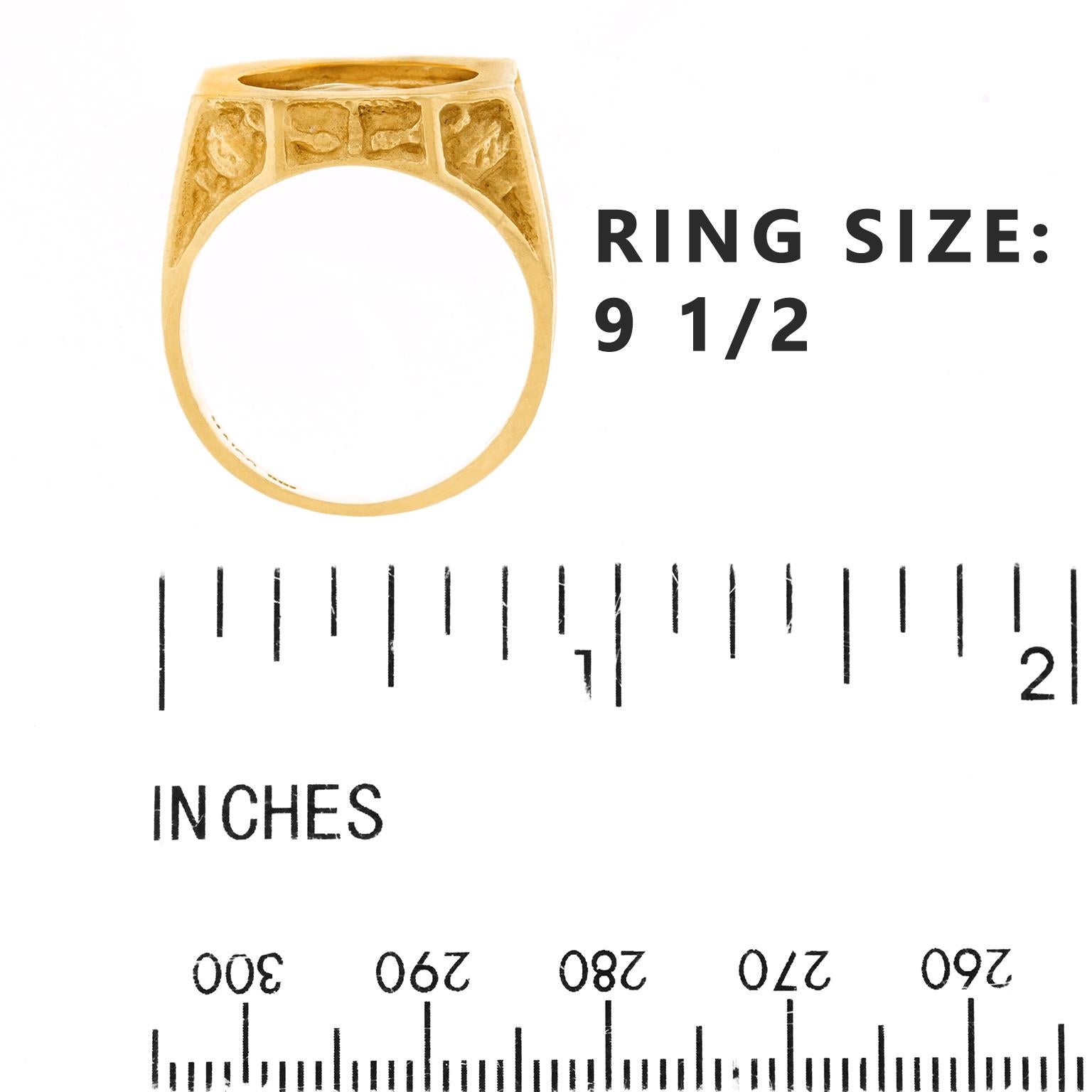 Women's or Men's Chic Neoclassical Gold Ring