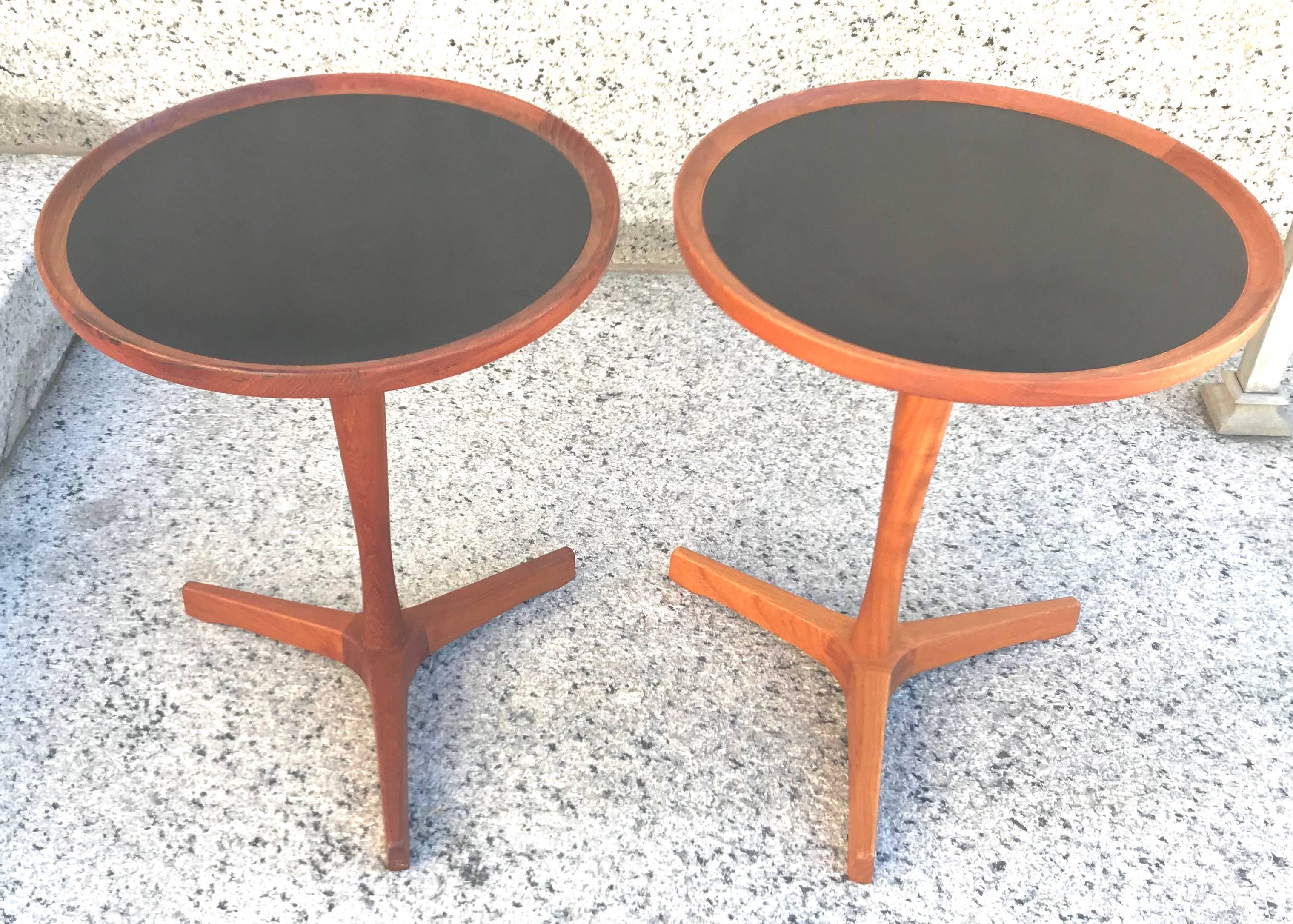 Chic Pair of 1960s Hans Andersen Teak Danish Modern Side Tables In Excellent Condition In Washington, DC