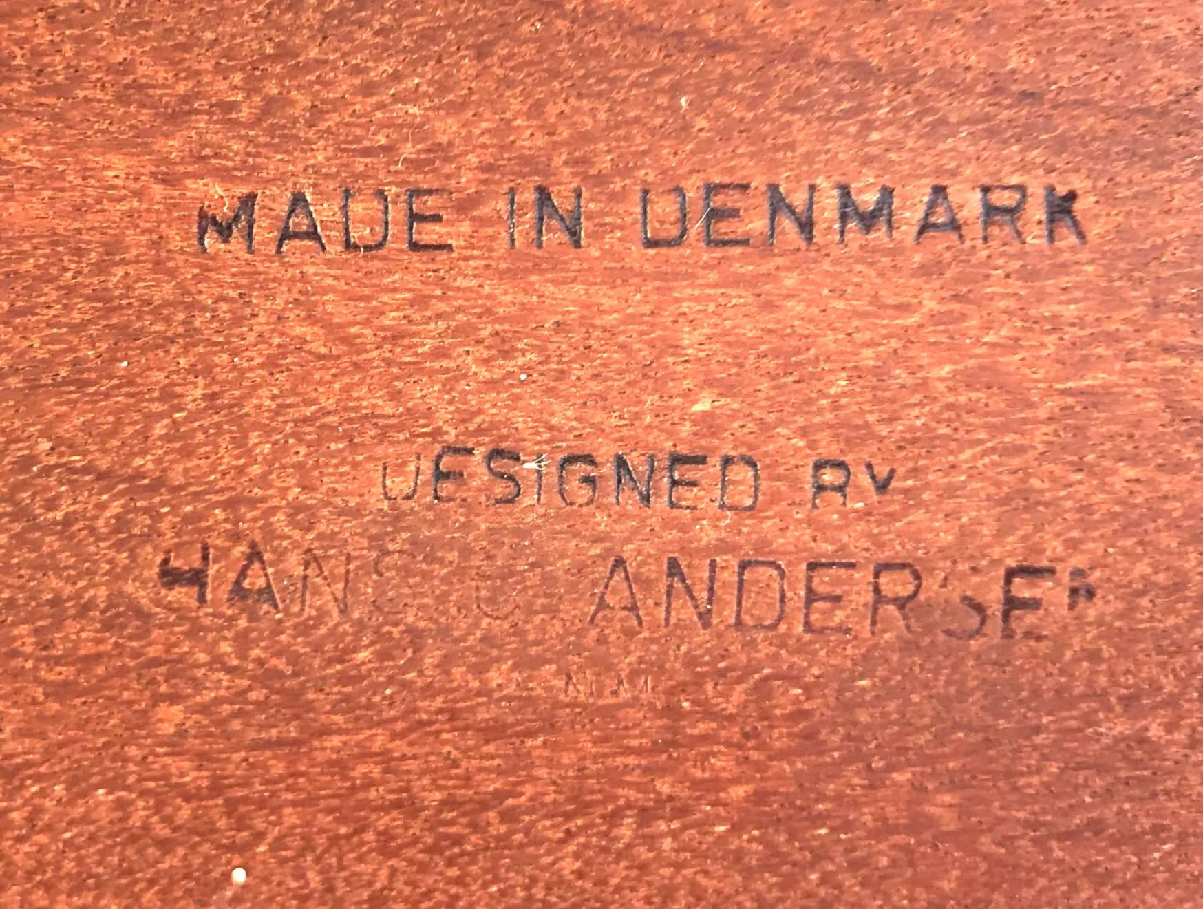 Chic Pair of 1960s Hans Andersen Teak Danish Modern Side Tables 1