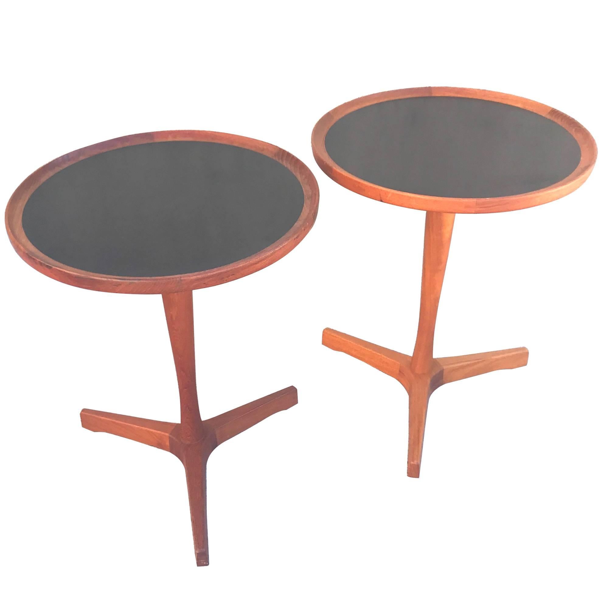 Chic Pair of 1960s Hans Andersen Teak Danish Modern Side Tables