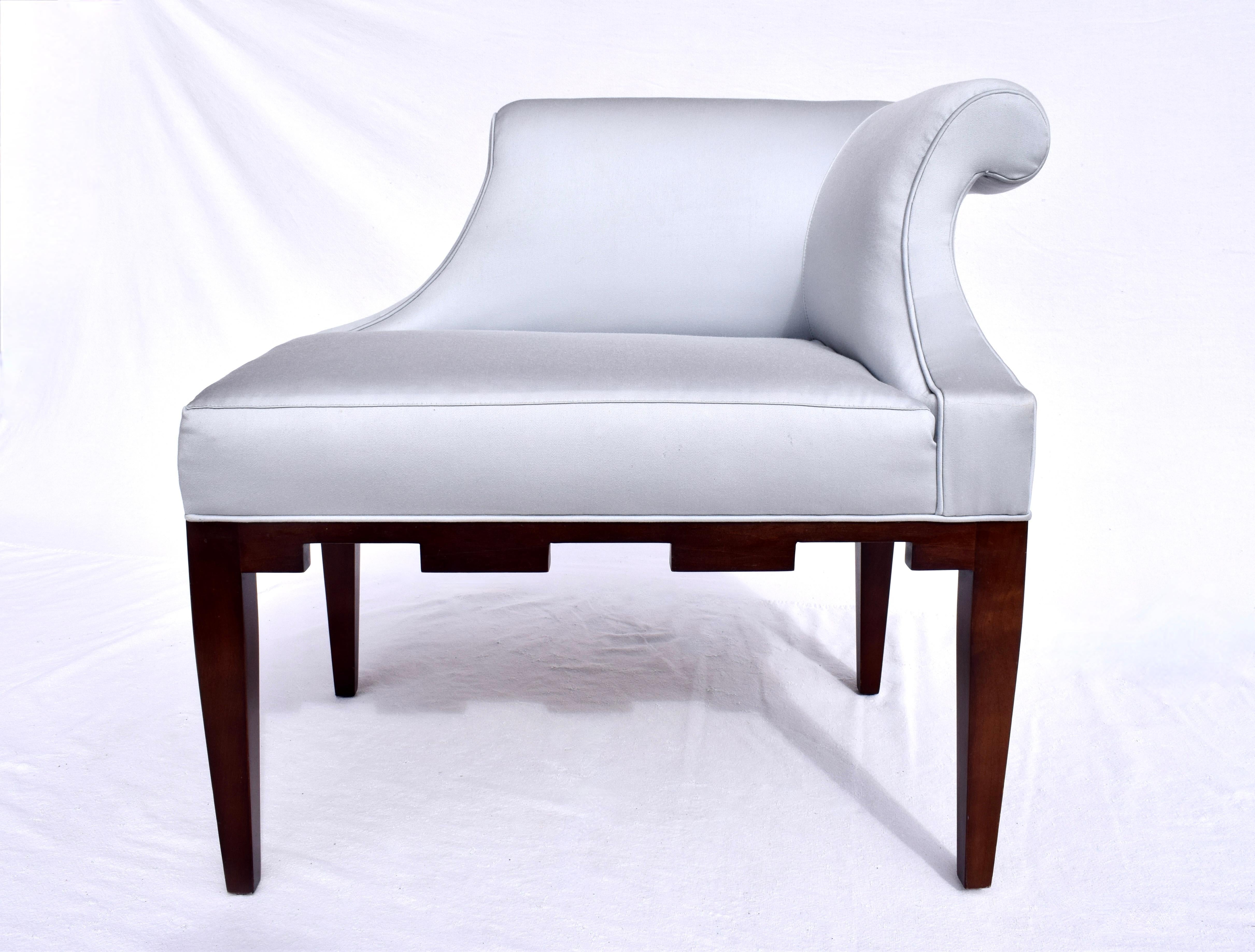 Baker Left & Right Castle Corner Chairs For Sale 4