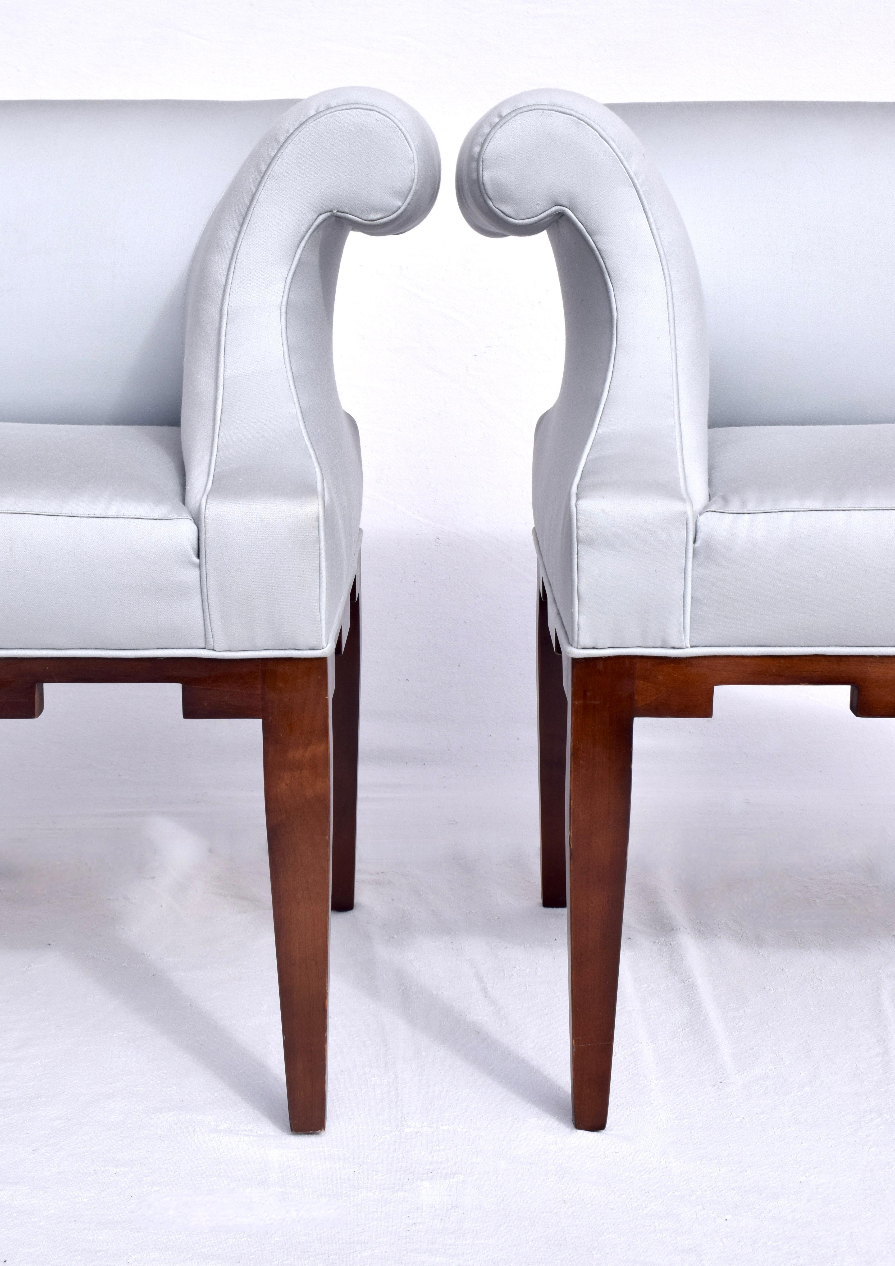Modern Baker Left & Right Castle Corner Chairs For Sale