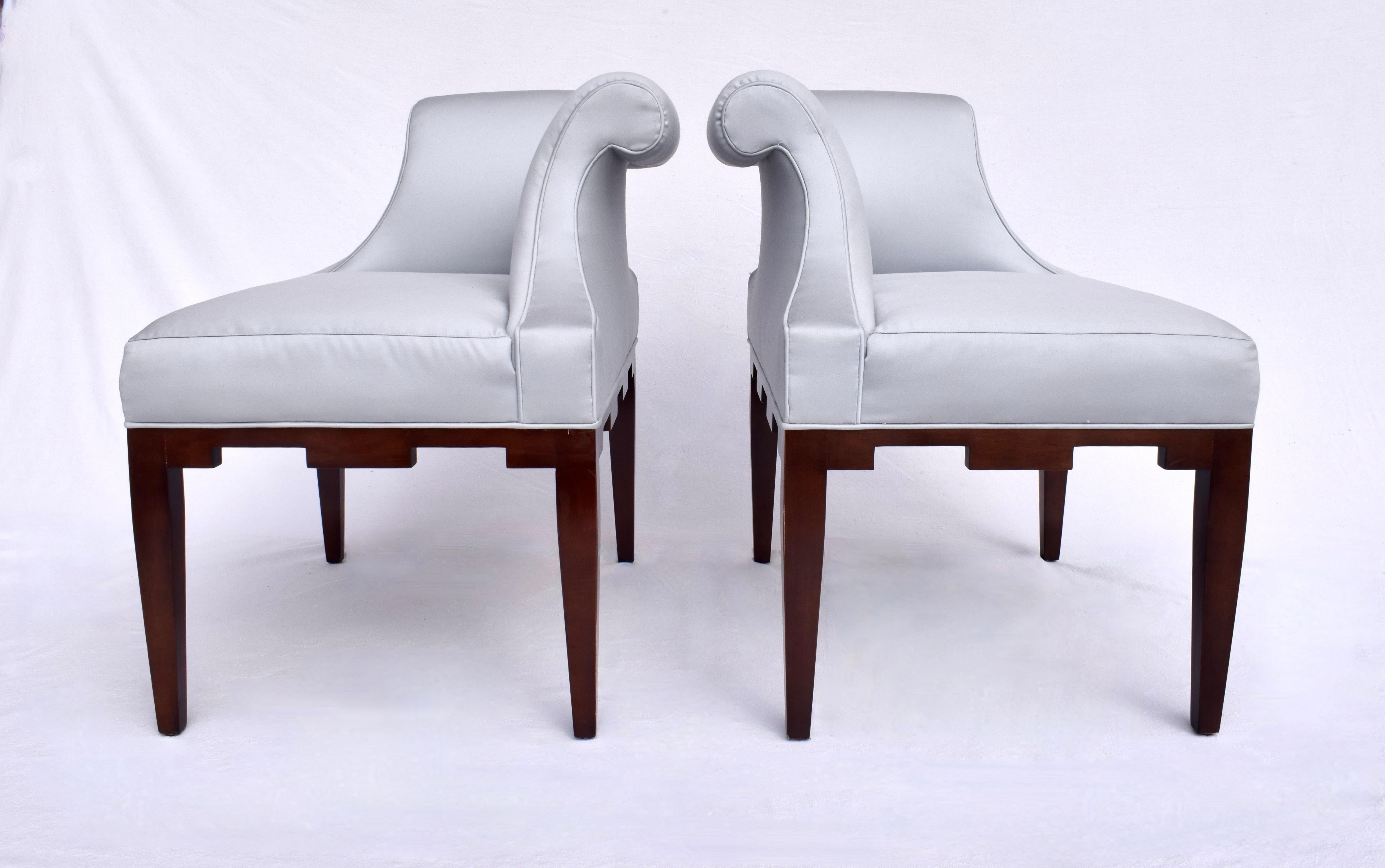 American Baker Left & Right Castle Corner Chairs For Sale