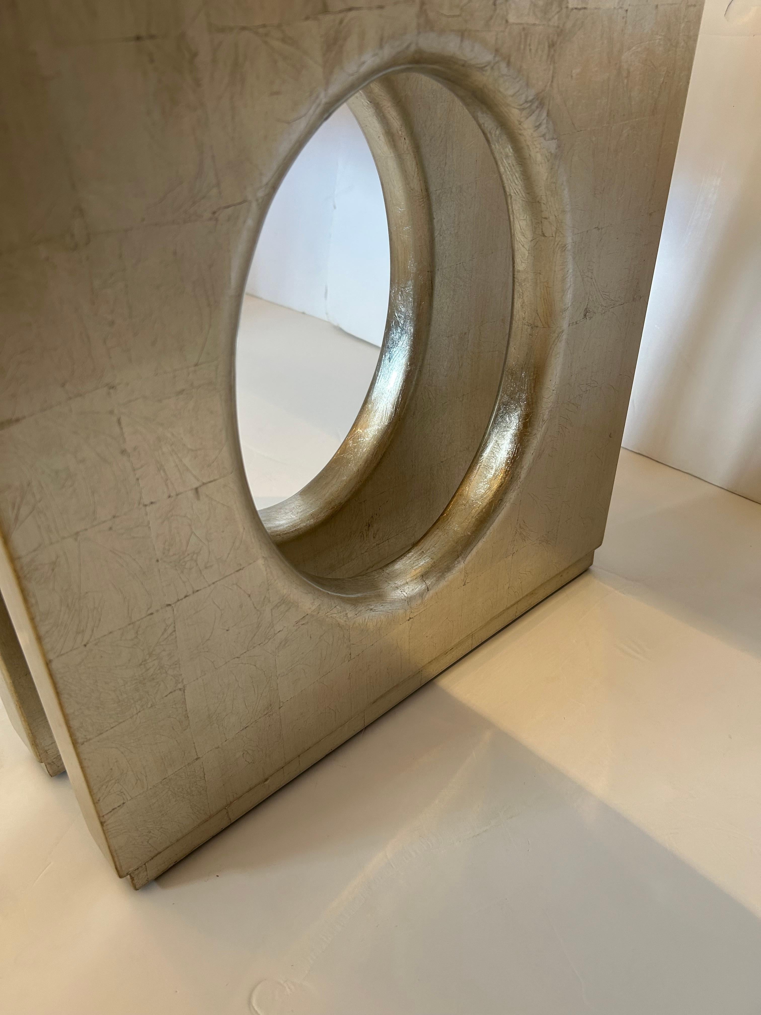 XXIe siècle et contemporain Paire de bancs contemporains en laque Silverleaf en vente