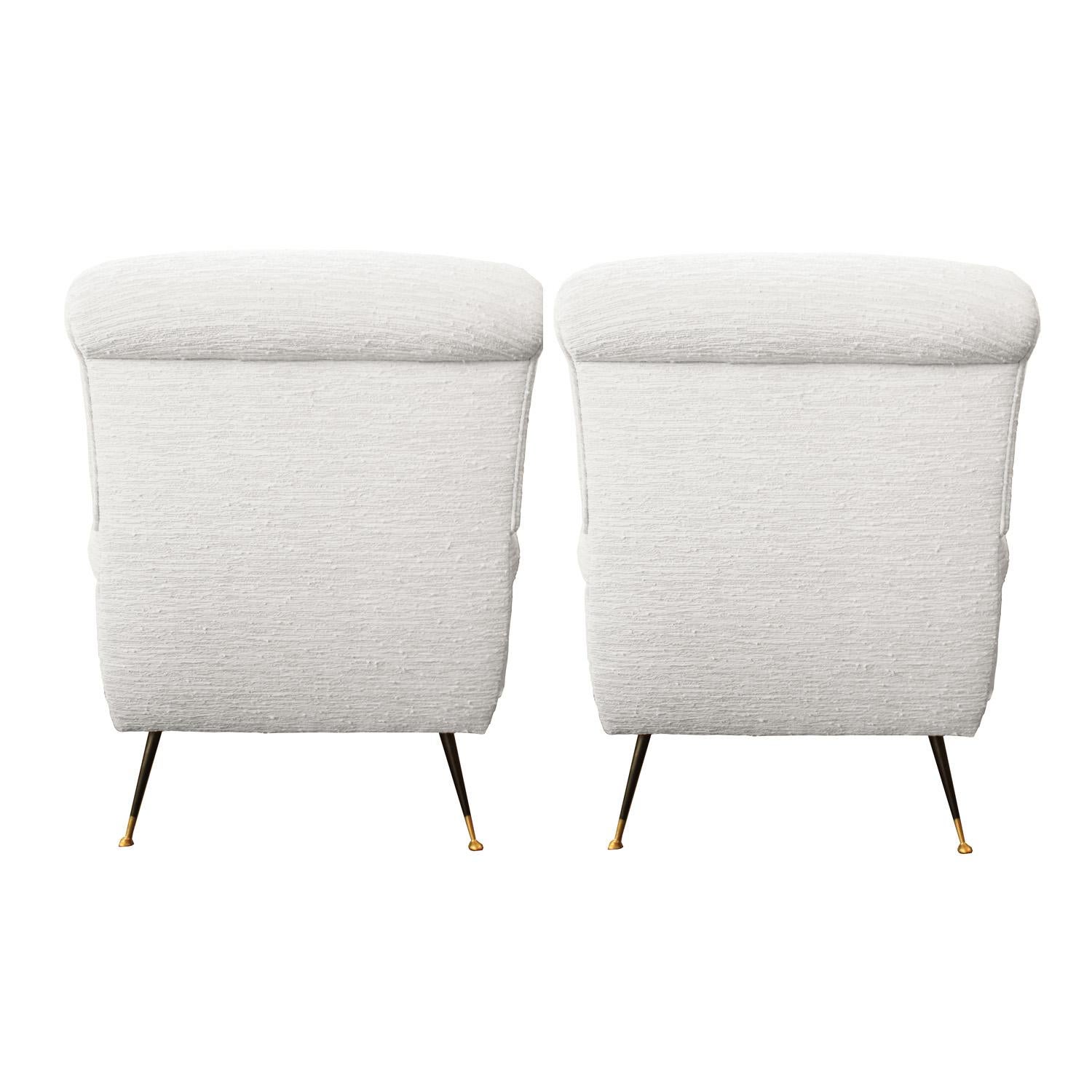Mid-20th Century Chic Pair of Italian Mid-Century Modern Lounge Chairs 1950s