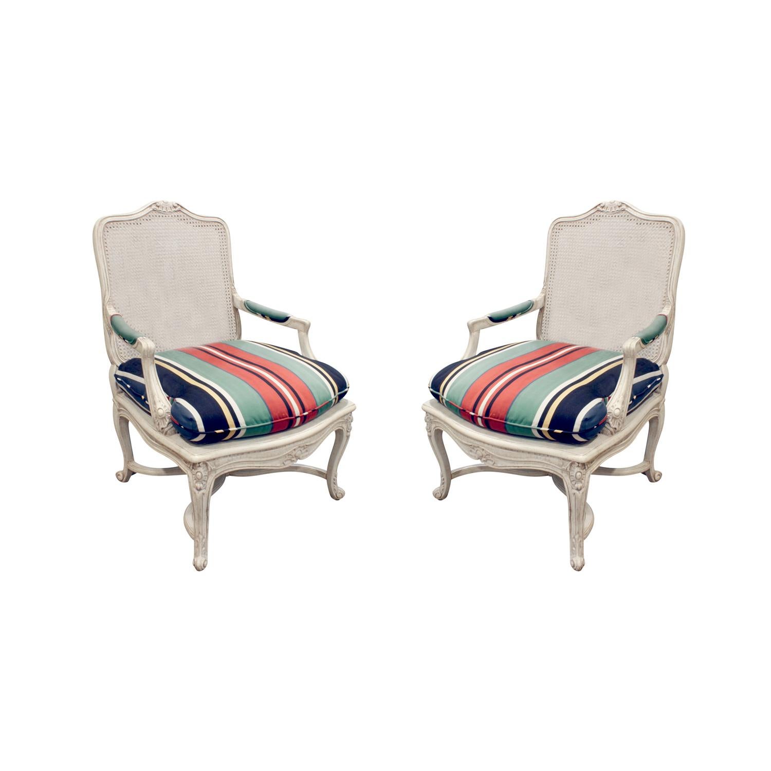 Chic Pair of Lacquered Fauteuils, 1960s For Sale
