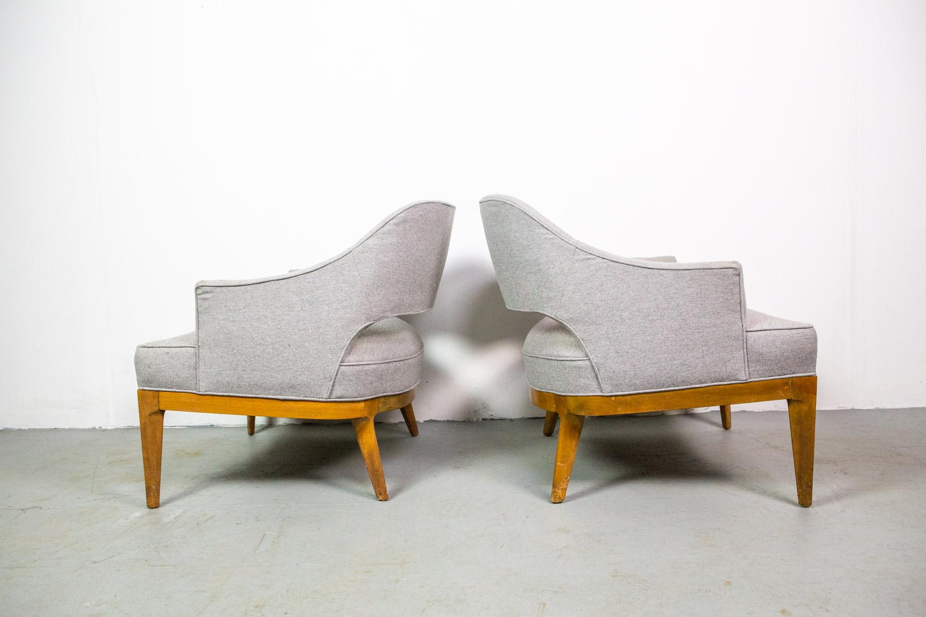 Mid-20th Century Chic Pair of Harvey Probber Lounge Chairs 