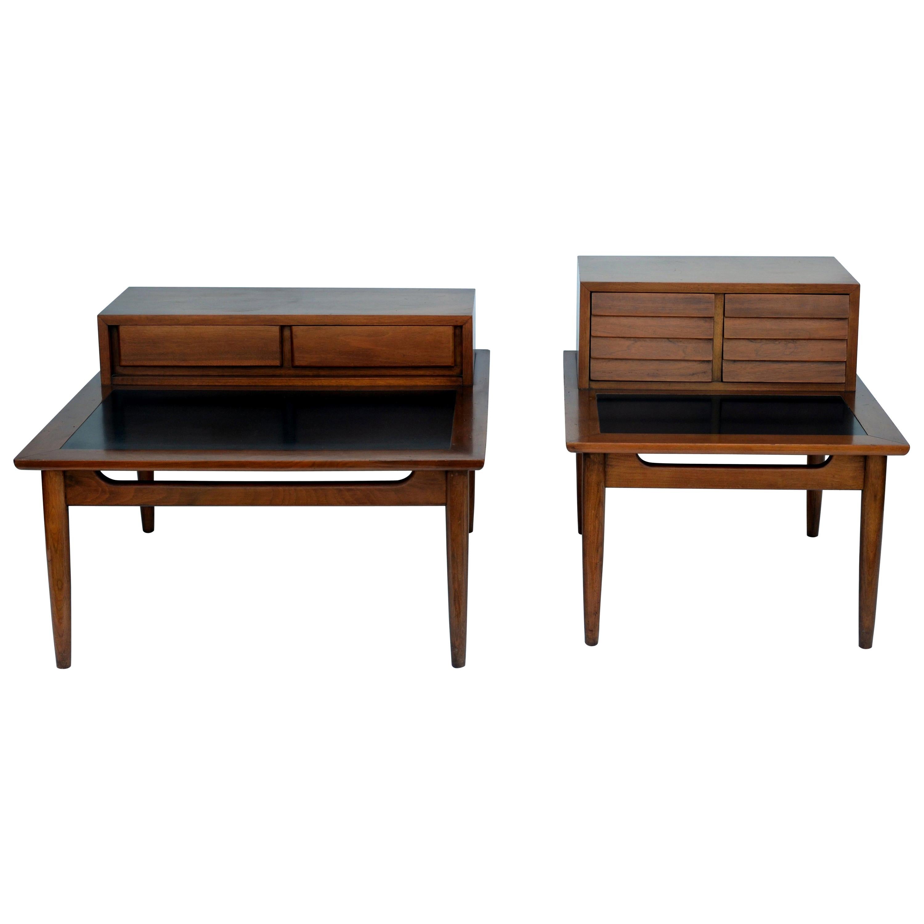 Chic Pair of Midcentury Side Tables by American of Martinsville