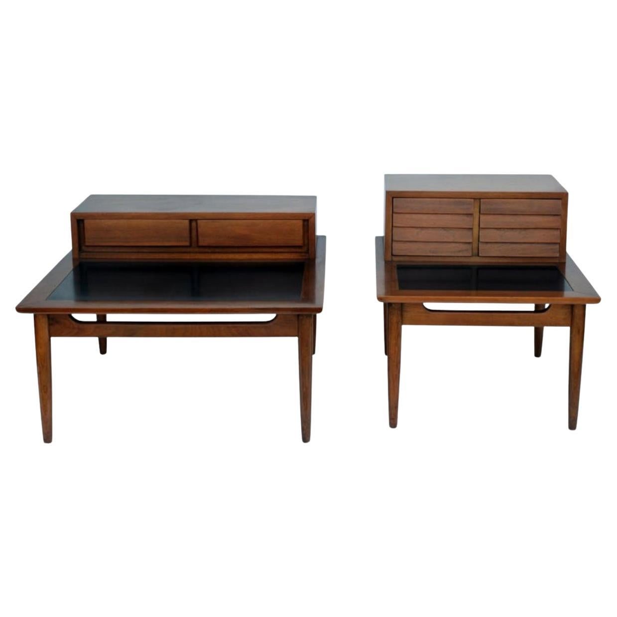 Chic Pair of Mid-Century Side Tables by American of Martinsville