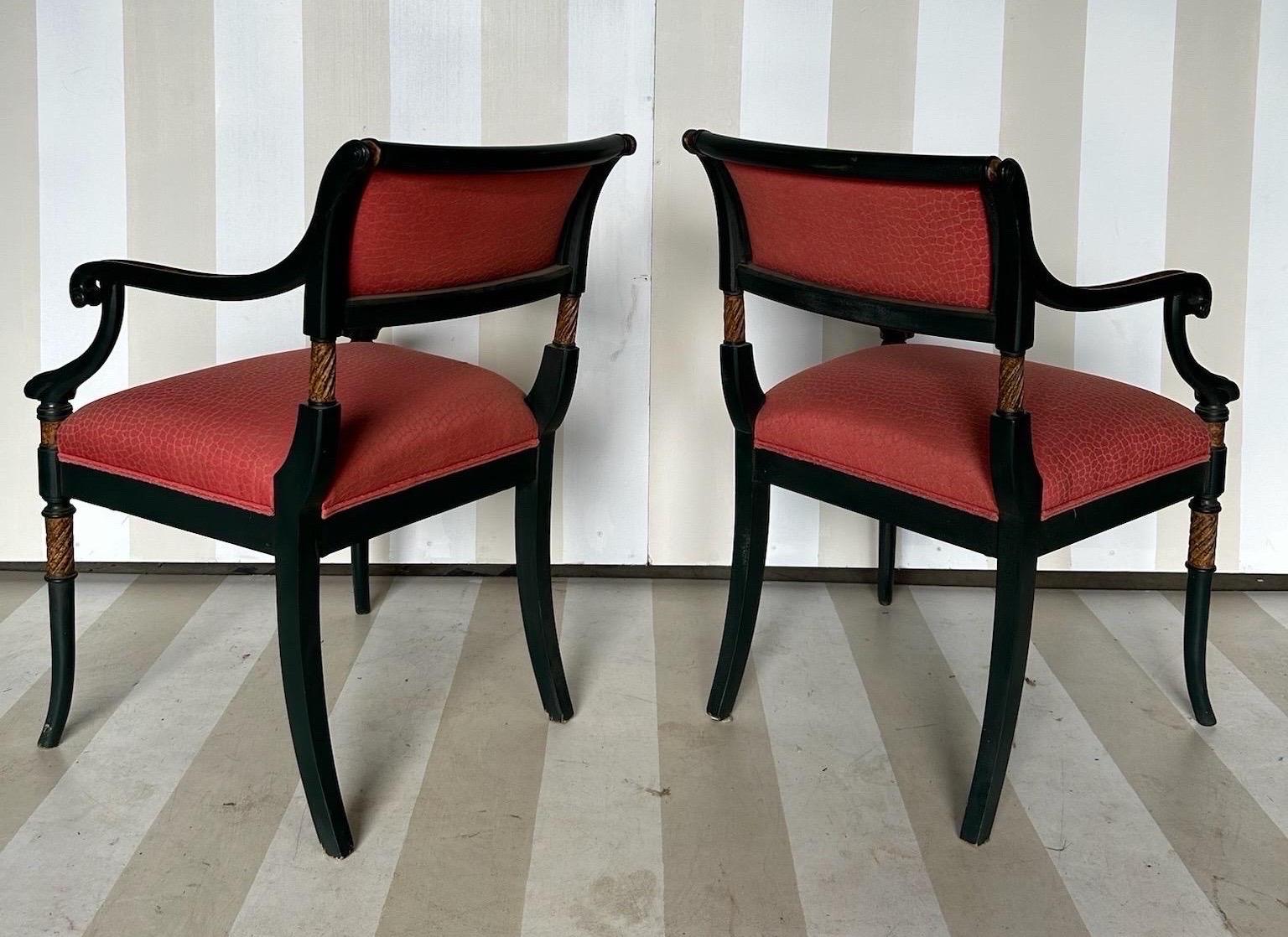 XX secolo Coppia elegante di poltrone in stile reggenza in vendita
