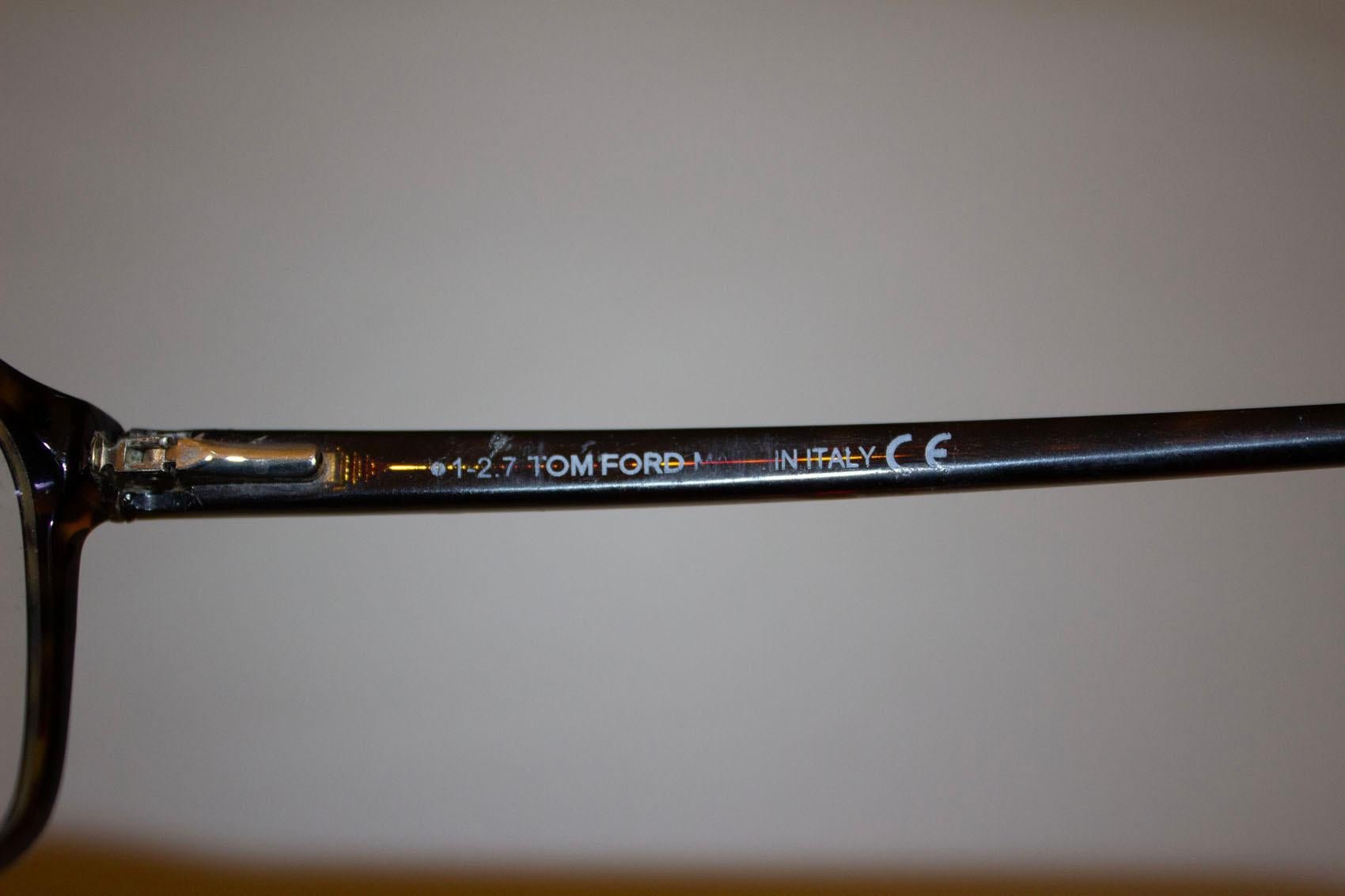 Gray Chic Pair of Tom Ford Glasses For Sale