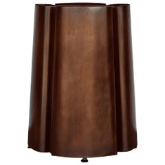 Chic Patinated Bronze and Brass French 1970s Pedestal Table Base