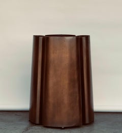 Chic Patinated Bronze and Brass French 1970s Pedestal Table Base