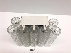 Chic Petite 1960s German Doria Leuchten Glass Tubes Sconce