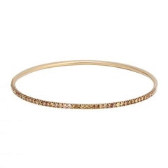 Chic Pink Sapphire Rose Gold 18k Band Bracelet for Her