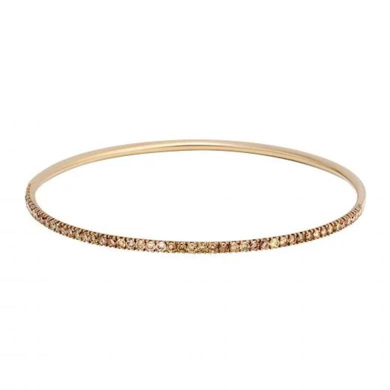 Emerald Cut Chic Pink Sapphire Rose Gold 18k Band Bracelet for Her For Sale