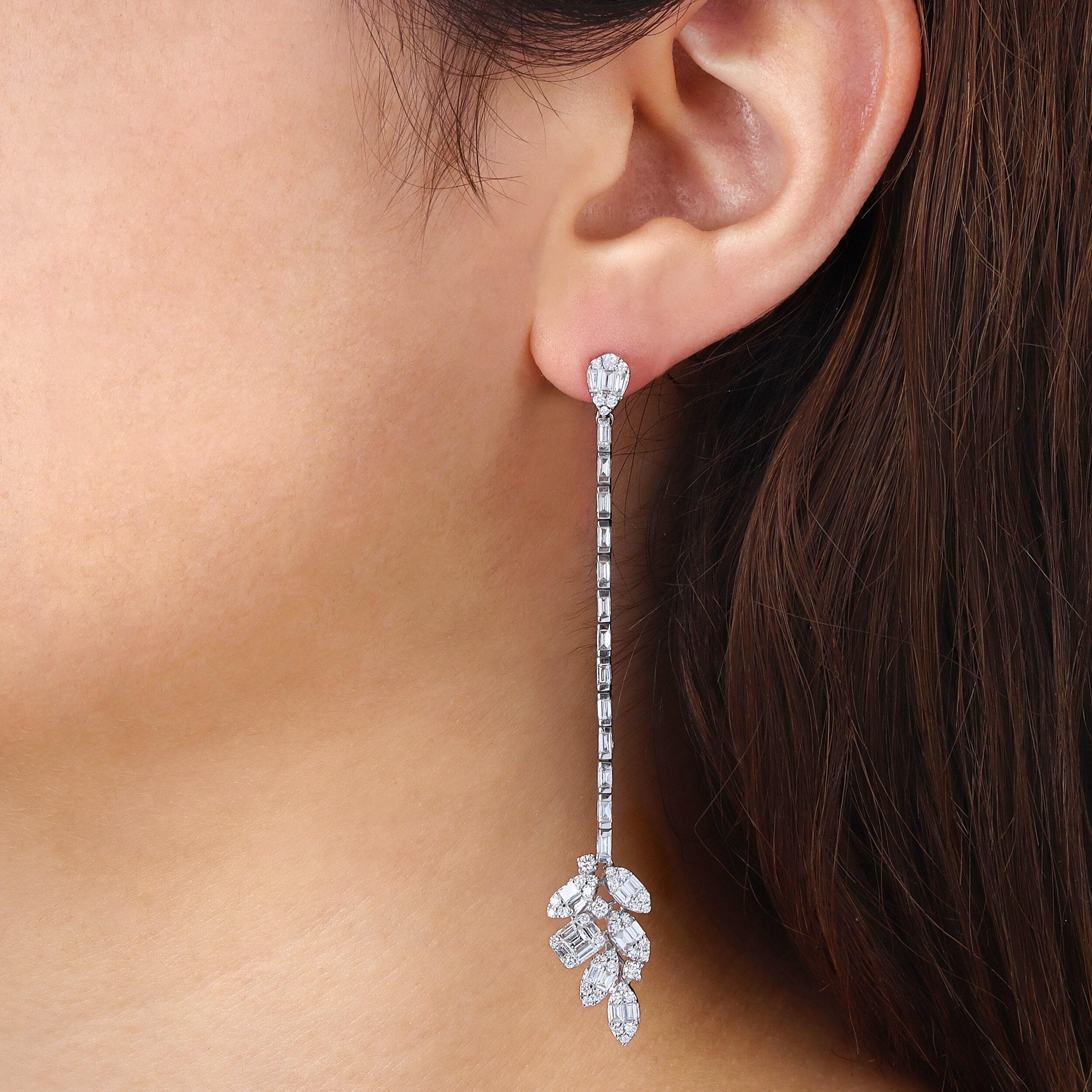 Modern Sarah's Diamond Earrings For Sale