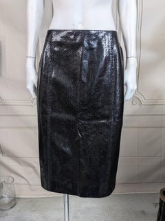 Falda Chic Ralph Lauren Piel de Serpiente Texturizada, Etiqueta Violeta