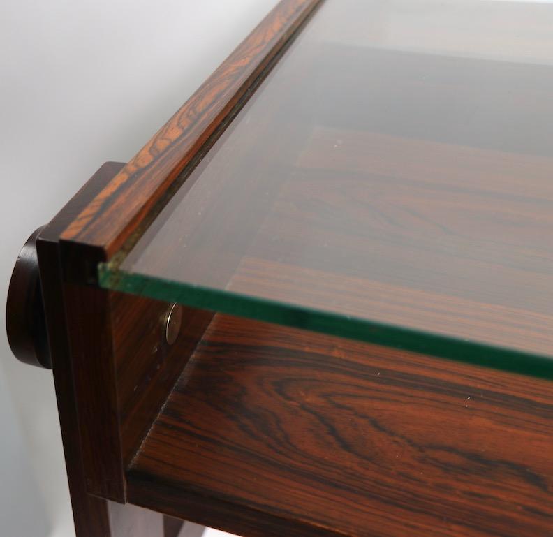 Veneer Chic Rosewood and Glass Coffee Table