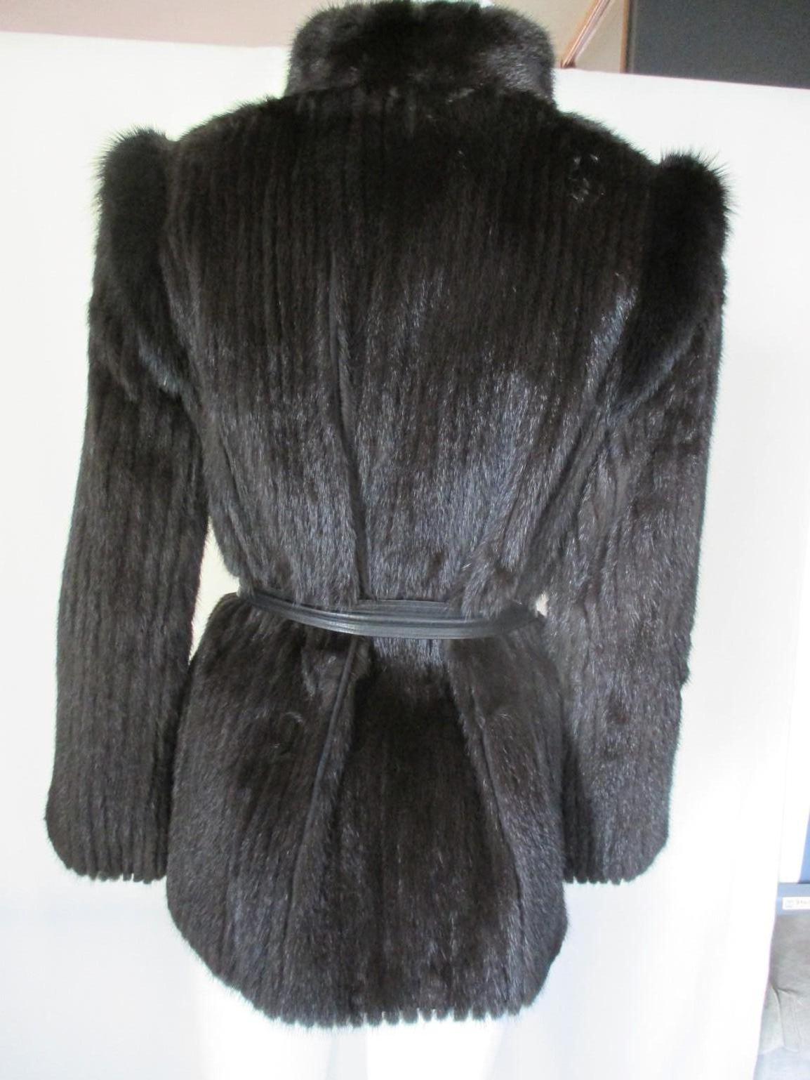 Black Chic Saga Mink Fur Jacket
