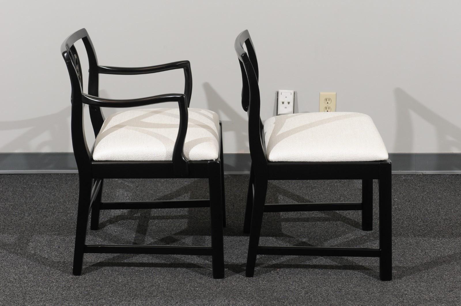 Ensemble chic de 8 chaises de salle à manger par Michael Taylor pour Baker Furniture, vers 1960 en vente 3