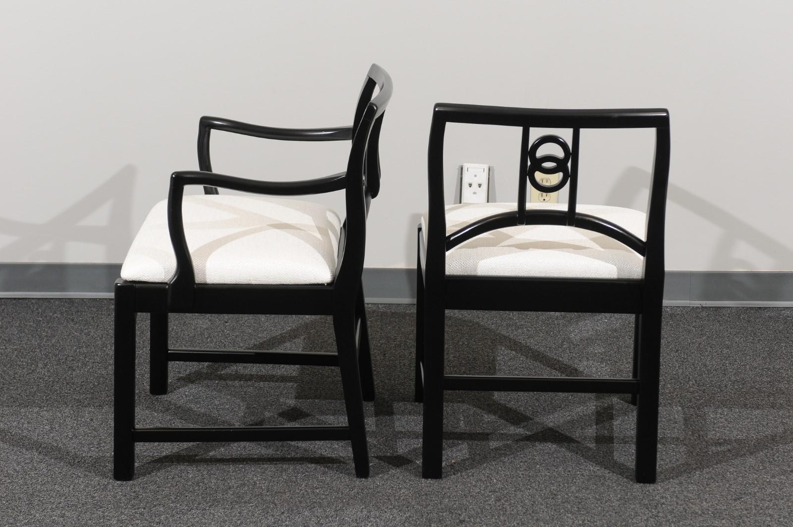 Ensemble chic de 8 chaises de salle à manger par Michael Taylor pour Baker Furniture, vers 1960 en vente 6