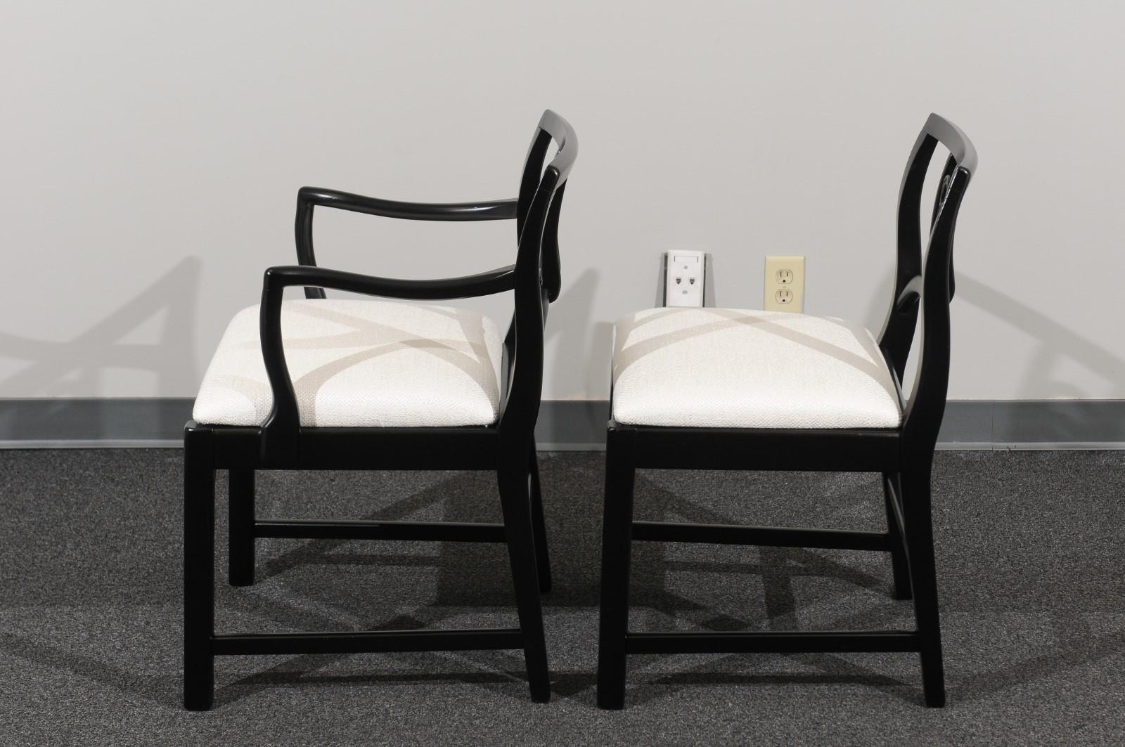 Ensemble chic de 8 chaises de salle à manger par Michael Taylor pour Baker Furniture, vers 1960 en vente 7